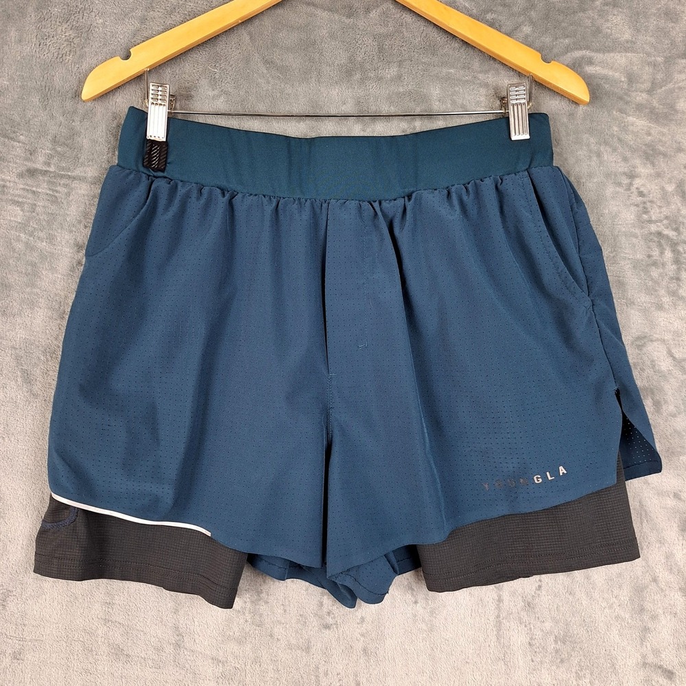 YoungLA Shorts Mens XL Compression Running Athletic Athleisure Gym Performance